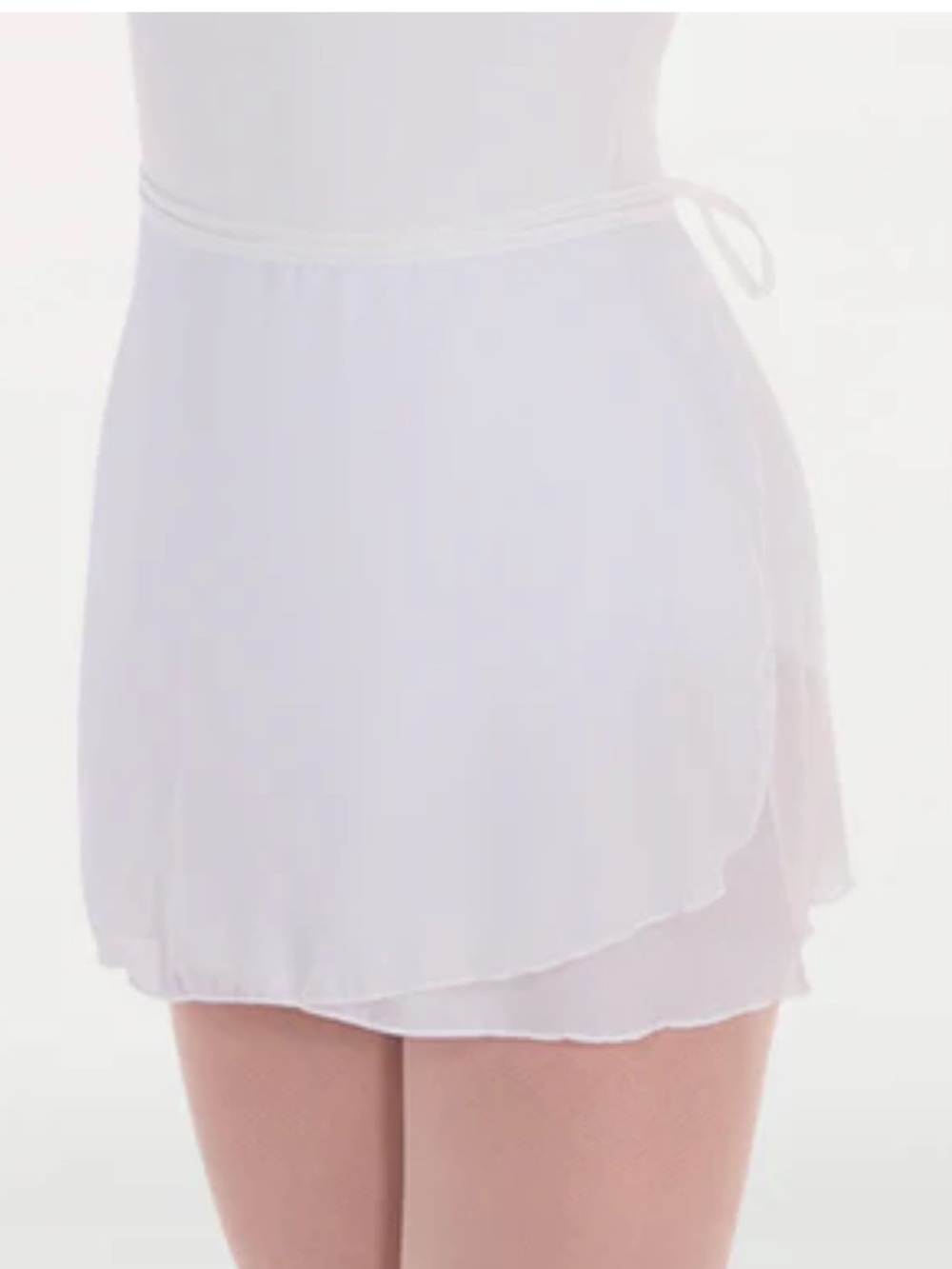 Body Wrappers White Ballet Wrap Skirt